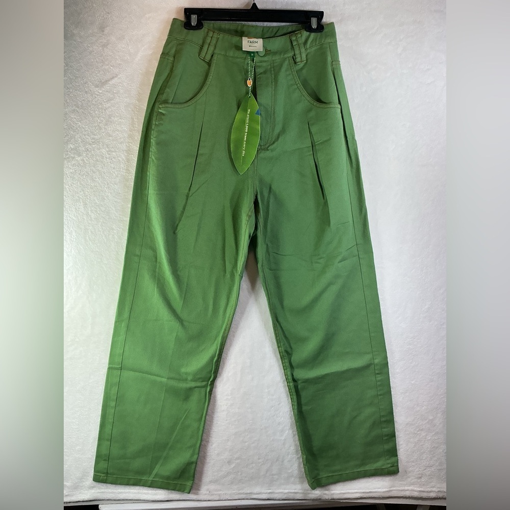 FARM Rio Green Wide Leg Pants - Picture 2 of 9